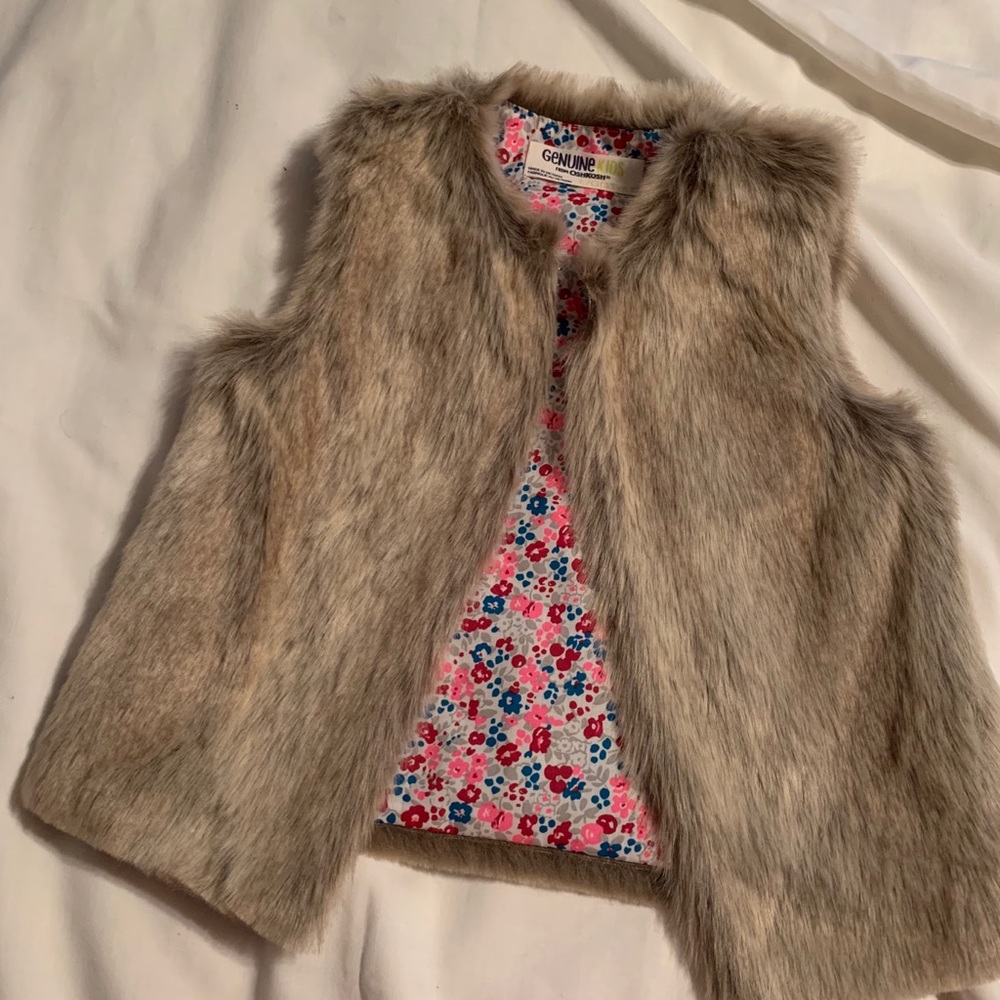 Girls Oshkosh Faux Fir Vest